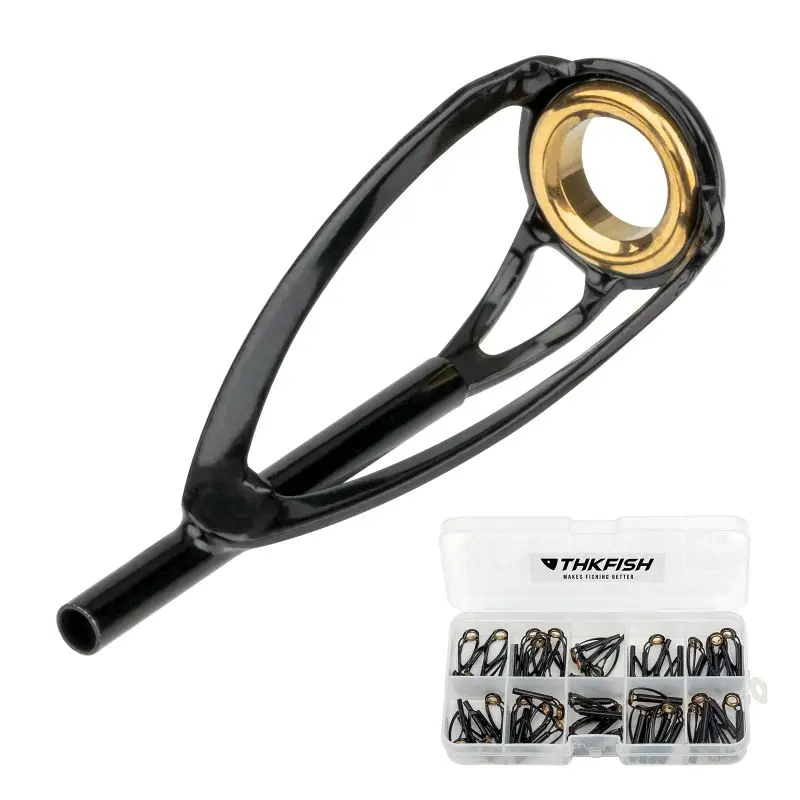 Kit di riparazione punta superiore per canna da pesca da 50 pezzi, diametro 1,2-3,2 mm, set di sostituzione punte superiori per canna da pesca in acciaio inossidabile