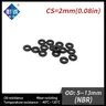 50 pz/lotto gomma nitrilica nera NBR 70A O-ring CS 2mm OD