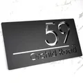 11 pollici Custom Modern House Door Number Sign acrilico Outdoor Street Family Name Plates