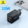 Baseus 20W Caricatore USB Supporto Tipo C PD Ricarica rapida Doppia porta USB Caricatore per telefono portatile per iPhone 17 16 15 14 13 12 Pro Max