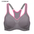 Reggiseno sportivo SYROKAN donna poliammide supporto completo spalle scoperte ad alto impatto