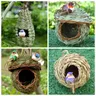 Gabbia per nido d'uccello di paglia nido per uccelli caldo all'aperto e casa per uccelli prodotti