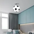 Pallone da calcio LED plafoniere 220V E27 Football Bar Club lampada da soffitto creativo per bambini