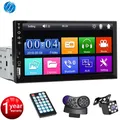 Autoradio da 7 pollici 1 Din lettore MP5 Touch Screen Multimedia FM ISO Power ingresso Aux Bluetooth USB Mirror Link Autoradio universale