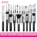 Jessup pennelli per trucco 15- 25 pezzi set di pennelli per trucco professionale fondotinta sintetico naturale in polvere ombretto per sfumare il contorno
