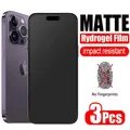 3 pezzi pellicola idrogel opaca per IPhone 14 11 12 13 Pro Max Mini protezione schermo per IPhone XS MAX X XR 15 16 7 8 Plus SE non in vetro