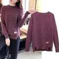 2024 donne maglioni e Pullover autunno inverno manica lunga Pull Femme Solid Pullover femminile