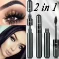 2 In 1 Mascara lungo arricciato spesso pennello In Gel di silice allungamento Volume 3D Mascara per