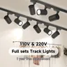 110V 220V plafoniere Led Track Light set completi COB Spotlight Rail Ligting per soggiorno Store