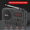 Mini radio FM portatile Radio multifunzionali Registratore altoparlante Bluetooth con cartella display a LED Commutazione scheda TF Riproduzione disco U