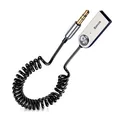 Baseus Trasmettitore Bluetooth Ricevitore Bluetooth senza fili 5.0 Auto AUX Adattatore Bluetooth da 3,5 mm Cavo audio per cuffie altoparlante