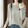Maglione da donna in cotone 100% maglione arricciato con scollo a O pullover autunno inverno abbigliamento casual in maglia moda maglione con fondo morbido top