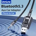Unnlink Bluetooth 5.3 adattatore Aux ricevitore Bluetooth per auto Wireless USB a Jack da 3.5mm