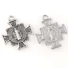 2 colori medaglia di san benedetto In croce gesù gioielli cristiani croci Charms san benedetto