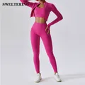 3 pezzi tuta da donna Yoga Set allenamento abbigliamento sportivo abbigliamento da palestra Fitness