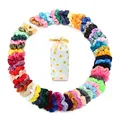 Scrunchies da 60 pezzi elastici per capelli in morbido velluto e elastici per capelli in raso per