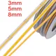 Striscia LED COB PCB da 3mm 5mm Ultra sottile 12V 24V 8MM Nastro luminoso con spina DC/2pin Filo dimmerabile Illuminazione lineare Lampada ad alta densità