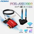 Adattatore WiFi FENVI WiFi 6E AX210 5374Mbps Tri Band 2.4G/5G/6Ghz Blue-tooth 5.3 802.11AX Gioco Scheda di rete wireless rossa Win10/11