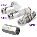 Valvola pneumatica di ritegno aria valvola di non ritorno tubo gas connettore rapido SPU SPV SPM 4 6 8 10 12MM paratia a gomito dritto CV01 CV1/4 3/8 1/2