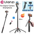 Ulanzi MA09 Treppiede per selfie stick da 1,8 m per iPhone 16 15 Telefono Android con telecomando Supporto per testa a sfera panoramica U200 VL49 Kit