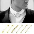 Nuovo metallo nappa cravatta collare barra spilla clip cravatte spille e spille accessori donna