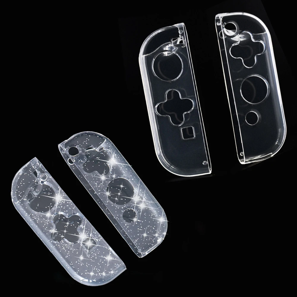 Custodia protettiva trasparente Bling Custodia protettiva Shell per Nintendo Switch 2/NS Oled Joy-Con Controller Glitter opaco TPU Protezione morbida