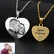 Collana con foto personalizzata per donna Ciondolo a forma di cuore in acciaio inossidabile Immagine incisa personalizzata Foto Nome Amanti Regali di Natale