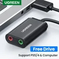 UGREEN scheda Audio interfaccia Audio USB cuffie microfono adattatore Audio scheda Audio USB per Computer scheda Audio esterna PS4 5