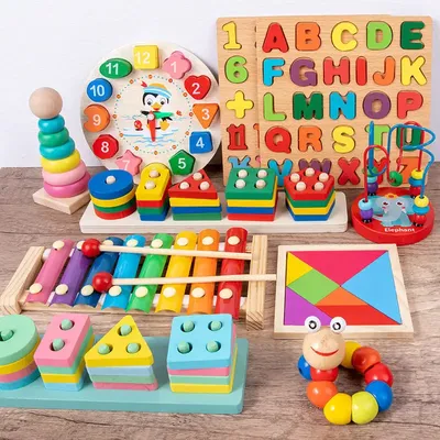Giocattoli per bambini Montessori giochi di Puzzle educativi in legno giocattoli per lo sviluppo del