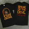 Raro!! Vintage 1982 Ozzy osgarne parla del diavolo Tour concerto T Shirt Ozzy osgarne Black Tee