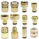 1/2 ''3/4'' 1'' Rubinetto In Ottone Connettore Rapido 16mm 20mm Tubo di Rame Accoppiamento Adattatore Tubo Da Giardino Riparazione Irrigazione pistola Raccordi Strumento