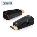 Adattatore compatibile HDMI a VGA, supporto 1080P Full HD, con cavo da 3,5 mm, jack AUX 3,5, per