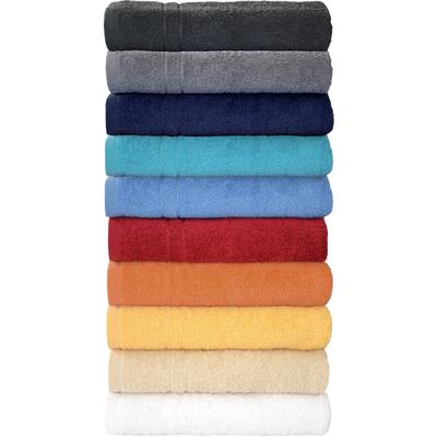 Badetuch DYCKHOFF "Kristall", blau (kobaltblau), B:70cm L:140cm, Frottier, Obermaterial: 100% Baumwolle, Handtücher (Packung), mit Bordüren Image