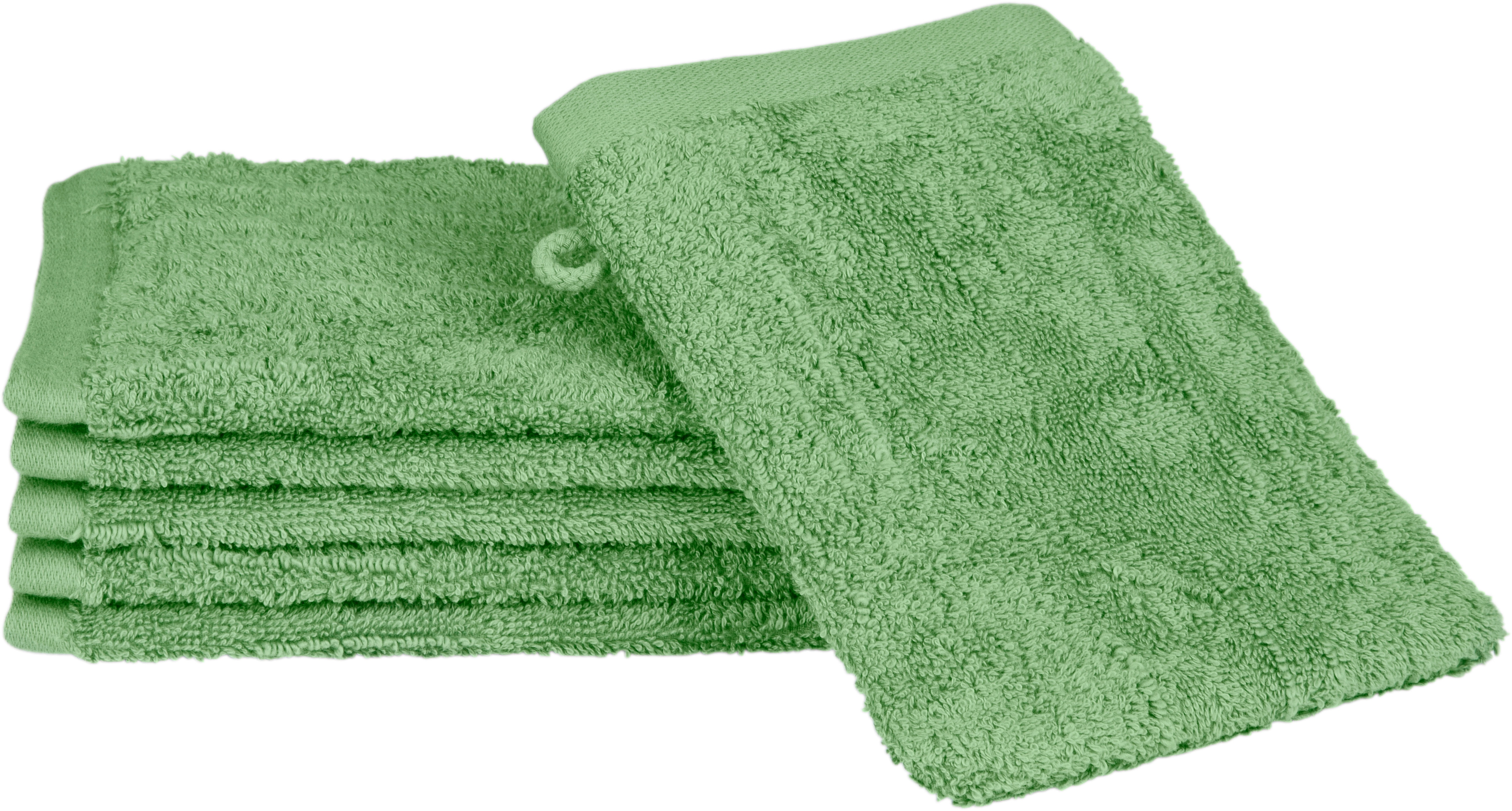 Waschhandschuh ROSS "Premium", grün (schilf), B:16cm L:22cm, Frottier, Handtücher, 100% Baumwolle
