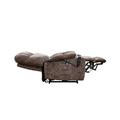 Latitude Run® Power Reclining Heated Massage Chair Revolution Performance Fabrics®/Velvet in Brown | 41.73 H x 37 W x 36.22 D in | Wayfair