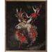 The Holiday Aisle® Reindeer Poinsettia Wreath Metal in Brown | 32 H x 40 W x 1.5 D in | Wayfair C0BC850CA3404863B8F6847DF142F519