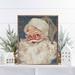 The Holiday Aisle® Santa w/ Gray Hat Blue Wood in Blue/Brown | 8 H x 10 W x 1.5 D in | Wayfair 238EA940FE494F3C9A5E22F44B76536B