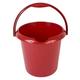 High Grade Colourful 5L Litre Durable Multipurpose Plastic Storage Bucket With Handle & Spout for Food Storage, Garden, Cleaning, Kitchen (Red) (15)