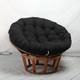 Hovoto Papasan Chair Cushion, Outdoor Cloth Swing Rattan Chair Cushion, Egg Nest Chair Pad, Rattan Swivel Chair Cushion, Overstuffed Round Padded, Seat Cushion， Black， 70 * 70cm