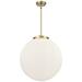 Beacon 19" 3 Light Brass LED Pendant w/ White Shade