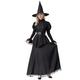 KBOPLEMQ Halloween Costume Women's Witch Costume with Witch Hat, Witch Black Dress Costume, Evil Queen Evening Dress, for Halloween, Carnival, Cosplay, Theme Party, Vampire Witches Fancy Dress Cosplay