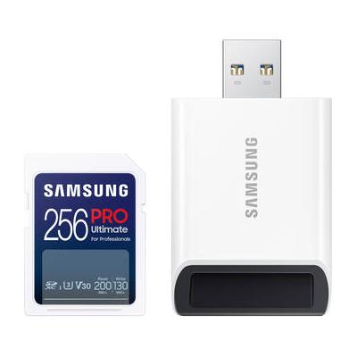 Samsung 256GB PRO Ultimate UHS-I SD Memory Card with Card Reader MB-SY256SB/AM