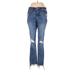 A Beautiful Soul Jeans - Mid/Reg Rise Boot Cut Boyfriend: Blue Bottoms - Women's Size 12 - Medium Wash