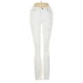 Express Jeans Jeggings - High Rise Boot Cut Denim: White Bottoms - Women's Size 2 - White Wash