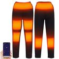 SHARRA Electric heating pants, USB heating pants Washable, comfortable heated pants with 5-stage temperature control Calf thighs knee heating Elastic heated pants for men/women