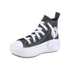 Sneaker CONVERSE "CHUCK TAYLOR ALL STAR MOVE PLATFORM LEATHER", Gr. 29, schwarz-weiß (schwarz, weiß), Leder, sportlich, Schuhe