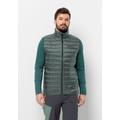 Daunenweste JACK WOLFSKIN "PILVI DOWN VEST M" Gr. XL (54/56), grün (hedge, green) Herren Westen Daunenwesten