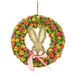 The Holiday Aisle® Floral w/ Bunny Head Center 16.5" Wood/Foam Wreath Wood/Twig in Brown | 16.5 H x 16.5 W x 3.7 D in | Wayfair