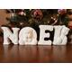 Paint Your Own Noel Christmas Letters Kit, Ceramic Bisque Christmas Decoration Sign, Freestanding Noel Sign, DIY Ceramic Craft Kit & Paints