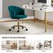 Belanda Modern Velvet 360 Swivel Height Adjustable Tufted Back Task Chair with Golden Metal base by HULALA HOME